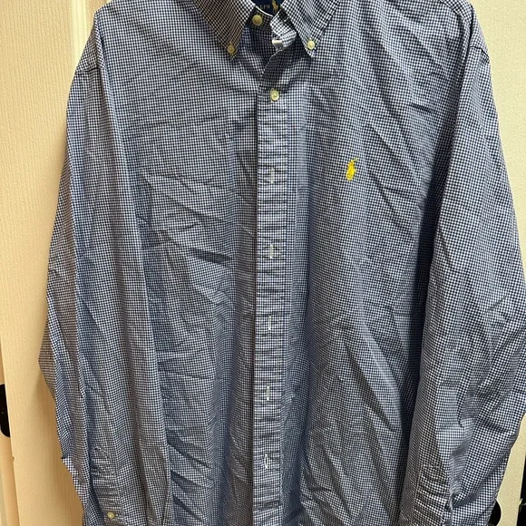 Ralph Lauren Men's Blue Checkered Shirt size XL/ NWOT# 482 - Picture 1 of 3